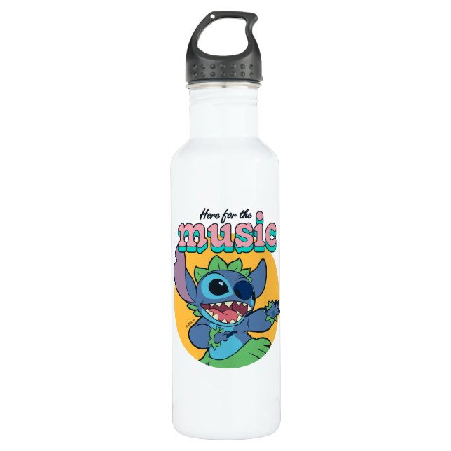 Stitch | Here for the Music 710 Ml Water Bottle (Front)