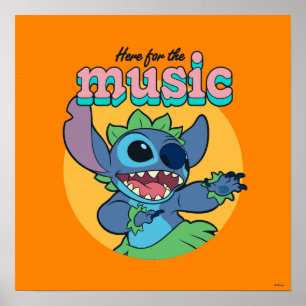 Stitch Here for the Music Poster