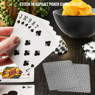 Stitch in Asphalt Playing Cards