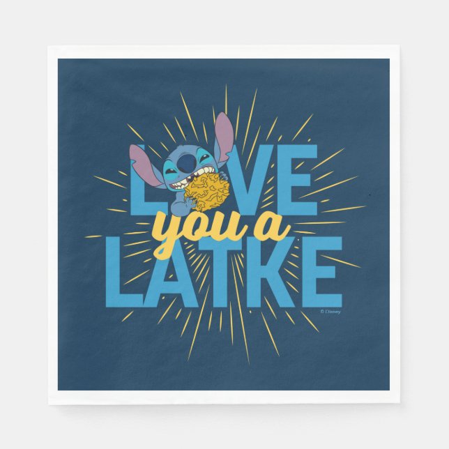 Stitch | Love You a Latke Napkin (Front)