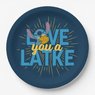 Stitch   Love You a Latke Paper Plate