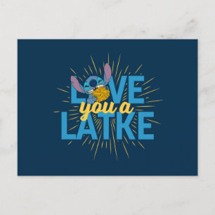Stitch   Love You a Latke Postcard
