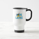 Stitch | Love You a Latke Travel Mug<br><div class="desc">Happy Hanukkah from Stitch! This cute graphic features Stitch and the text,  "Love you a latke."</div>