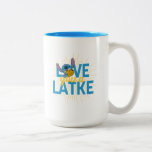 Stitch | Love You a Latke Two-Tone Coffee Mug<br><div class="desc">Happy Hanukkah from Stitch! This cute graphic features Stitch and the text,  "Love you a latke."</div>