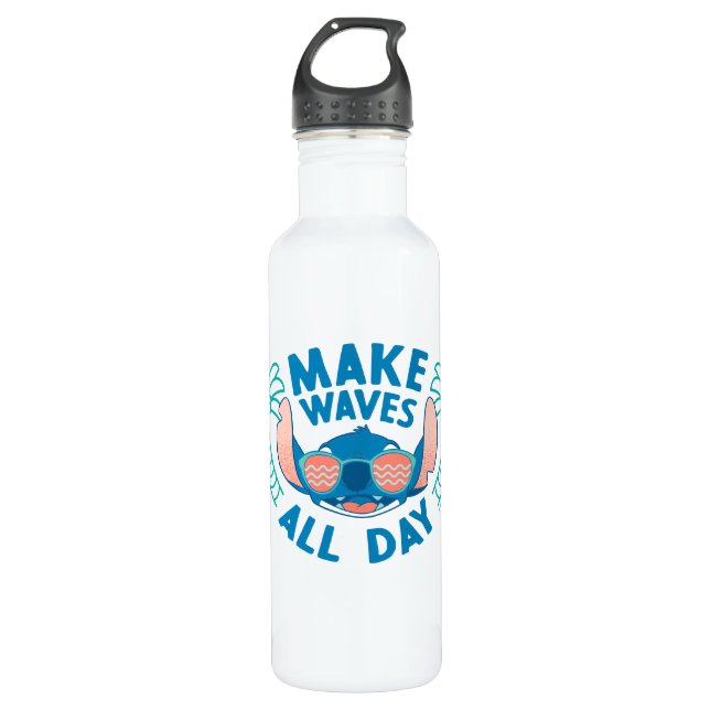 Stitch | Make Waves All Day 710 Ml Water Bottle (Front)