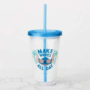 Stitch Make Waves All Day Acrylic Tumbler