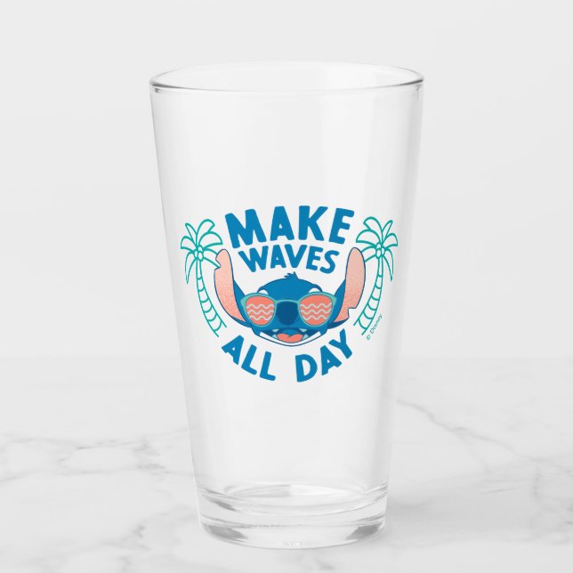 Stitch | Make Waves All Day Glass (Front)