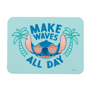 Stitch Make Waves All Day Magnet
