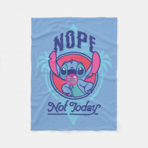 Stitch   Nope Not Today Fleece Blanket