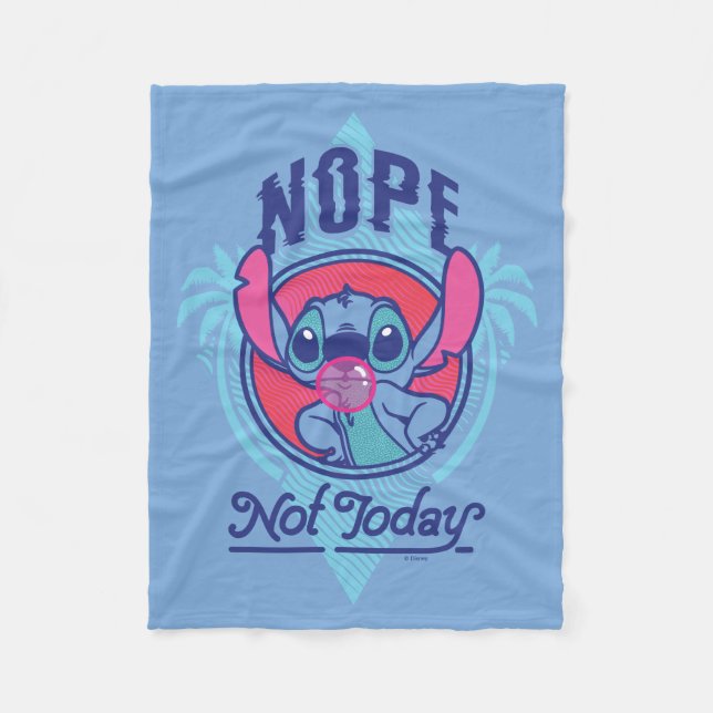 Stitch | Nope Not Today Fleece Blanket (Front)