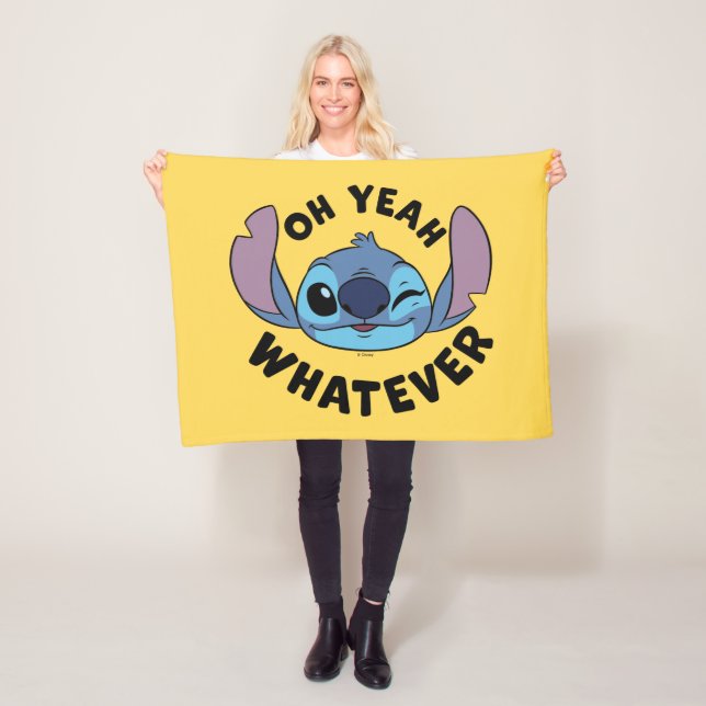 Stitch | Oh Yeah Whatever Fleece Blanket (In Situ)