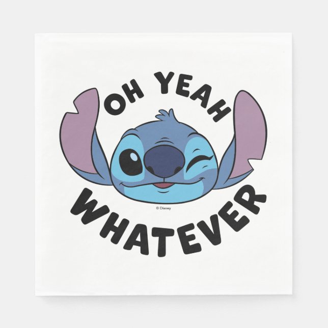Stitch | Oh Yeah Whatever Napkin (Front)