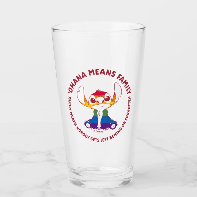 Stitch | Ohana Means Family - Rainbow Glass (Front)