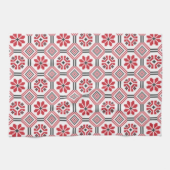 Stitch pattern kitchen towel (Horizontal)