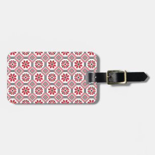 Stitch pattern luggage tag