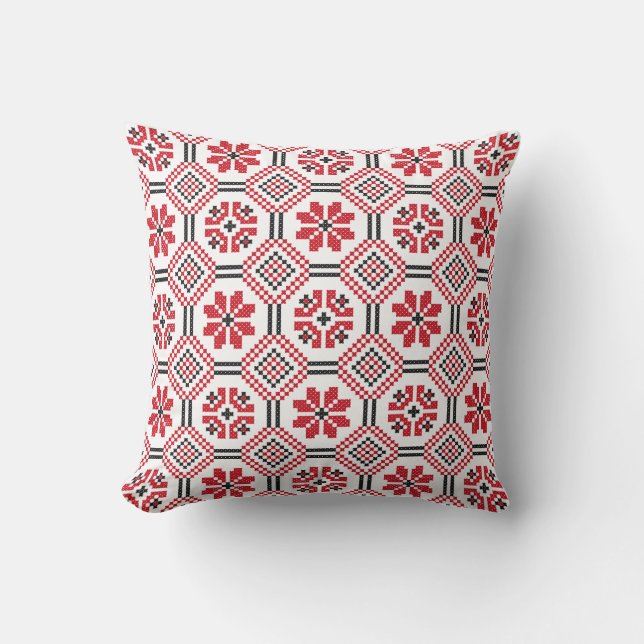 Stitch pattern throw pillow (Front)