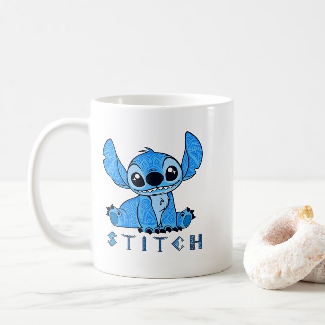 Stitch Polynesian  Coffee Mug (With Donut)