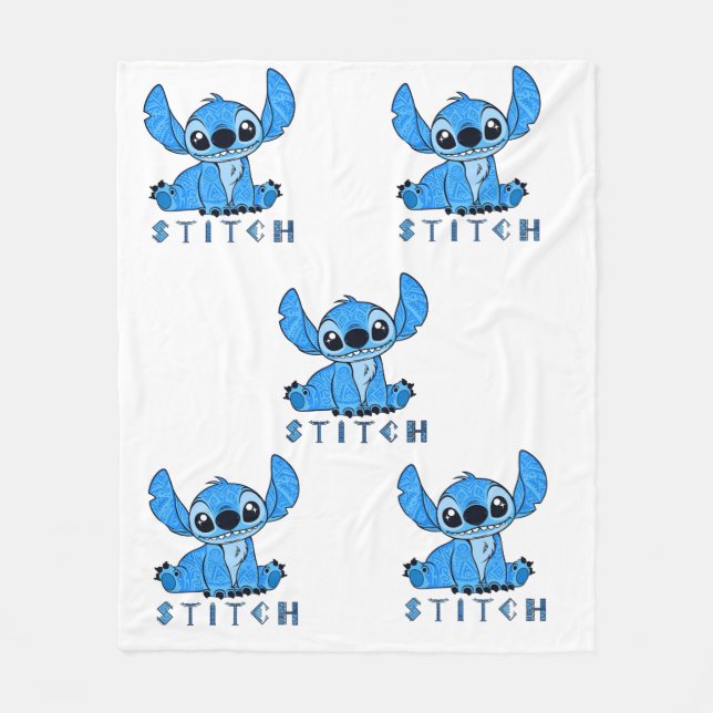 Stitch Polynesian Fleece Blanket (Front)
