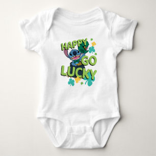 Stitch   St. Patrick's Day - Happy Go Lucky Baby Bodysuit