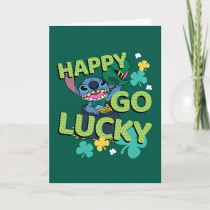 Stitch   St. Patrick's Day - Happy Go Lucky Card