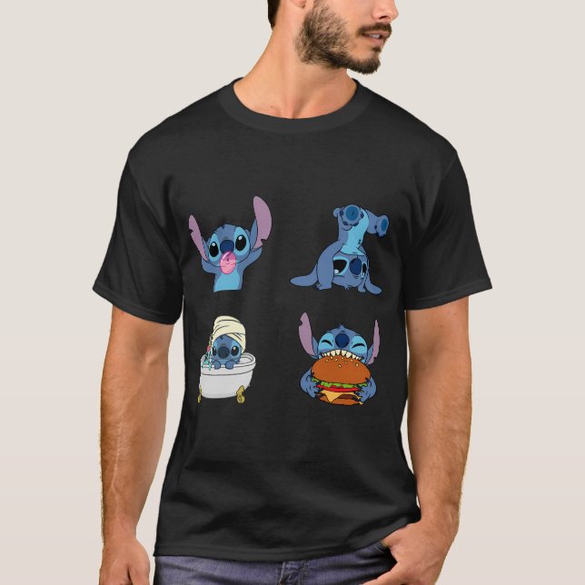 Stitch Sticker T-Shirt (Front)