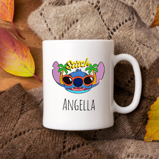 Stitch | Tropical Sunglasses Personalized Coffee Mug