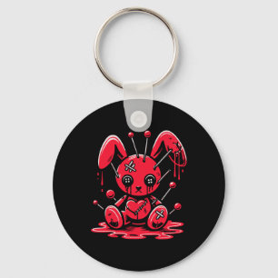 Stitched Bunny Rabbit Pastel Goth Anime Kawaii Got Keychain