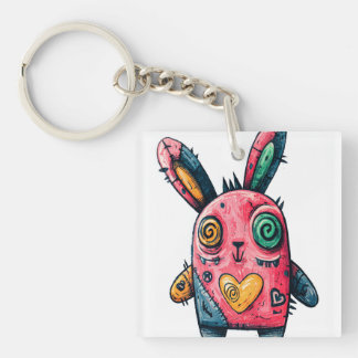 Stitched Bunny – Tough & Quirky Keychain