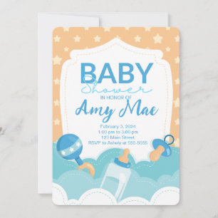 Stitched Love Baby Shower Invitation