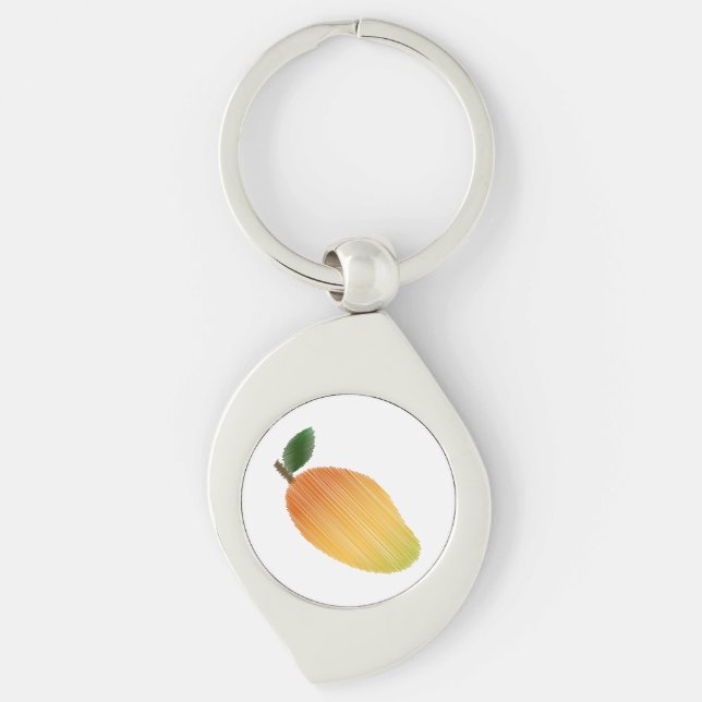 Stitched mango design keychain (Front)