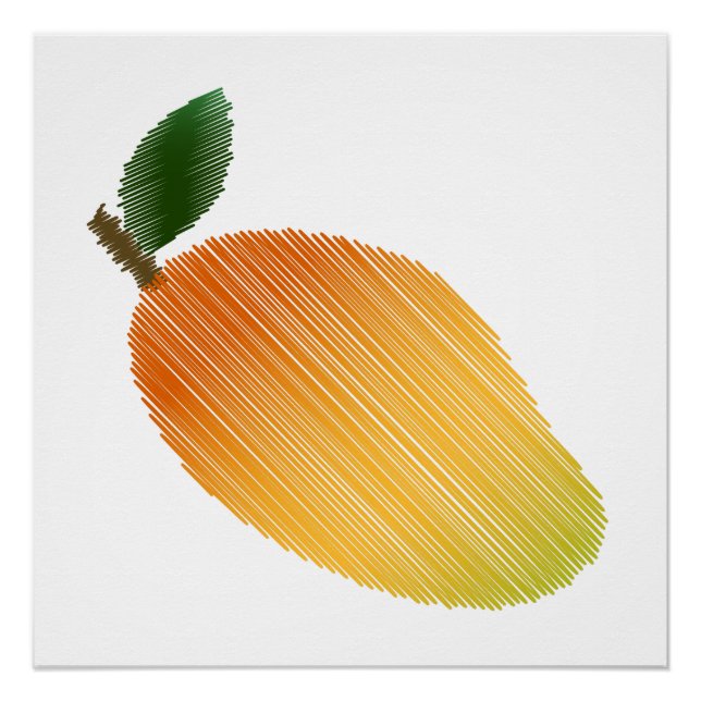 Stitched mango design poster (Front)