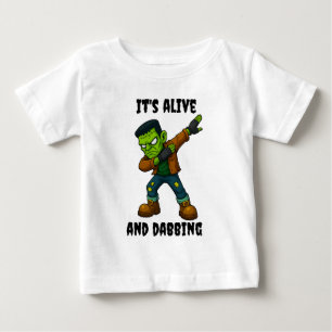 Stitched Monster is alive and dabs for Halloween Baby T-Shirt