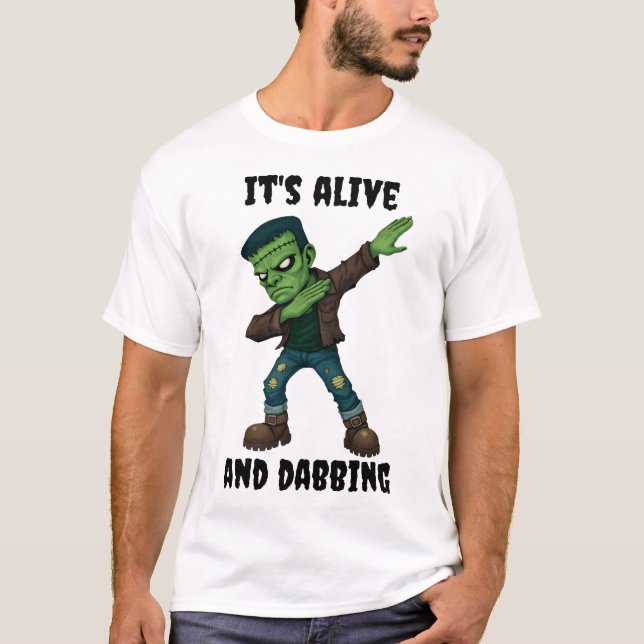 Stitched Monster is alive and dabs for Halloween T-Shirt (Front)