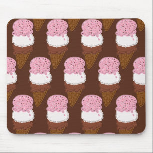 Stitched-Neapolitan-Ice-Cream-Cones-2-MOUSEPAD Mouse Pad