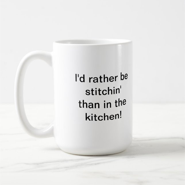 Stitchin/Kitchen Quilter's Mug (Left)