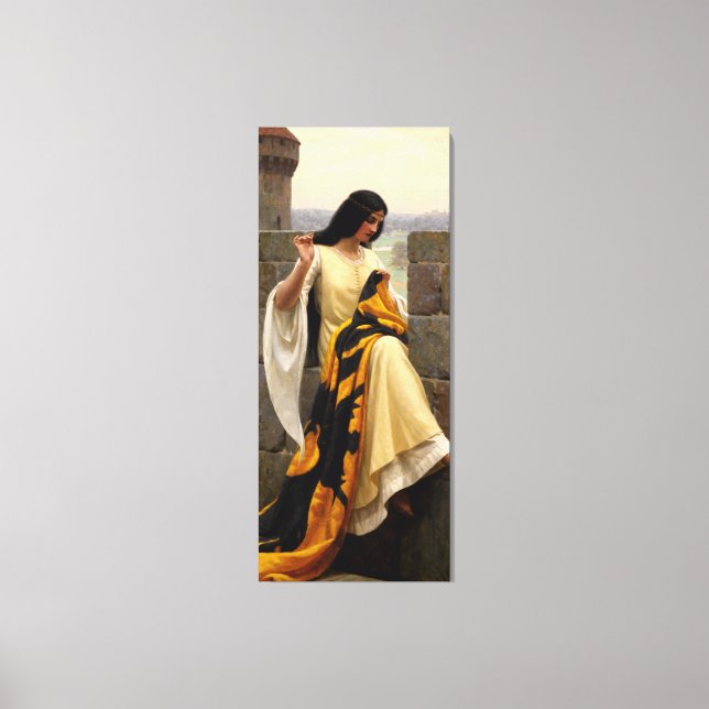 Stitching the Standard by Edmund Leighton Canvas Print (Front)