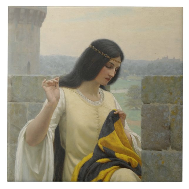 Stitching the Standard Flag (Medieval Woman) Tile (Front)
