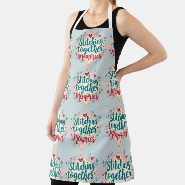 Stitching Together Memories Embroidery Art Apron (Insitu)