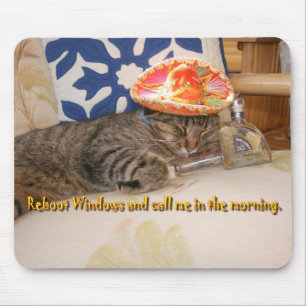 StitchKitty and tequila Mouse Pad
