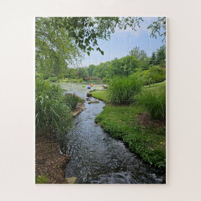 STL botanical garden stream Puzzle, 110 pieces Jigsaw Puzzle (Vertical)