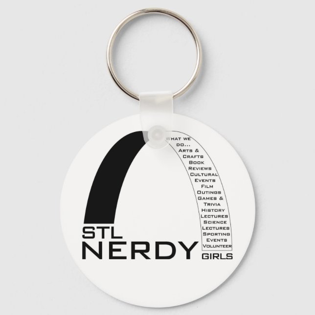 STL Nerdy Girls Keychain (Front)