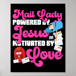 Stman Mailman Jesus Faith Christian Mail Lady Were Poster