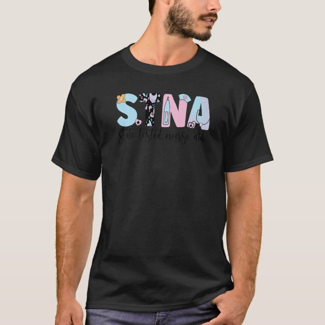 STNA Nurse Aide State Tested Nursing Assistant T-Shirt (Front)