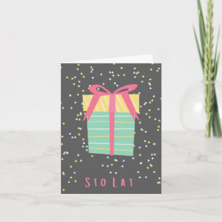 Sto lat Polish birthday nameday congratulations Card