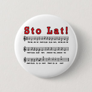 Sto Lat! Song 2 Inch Round Button