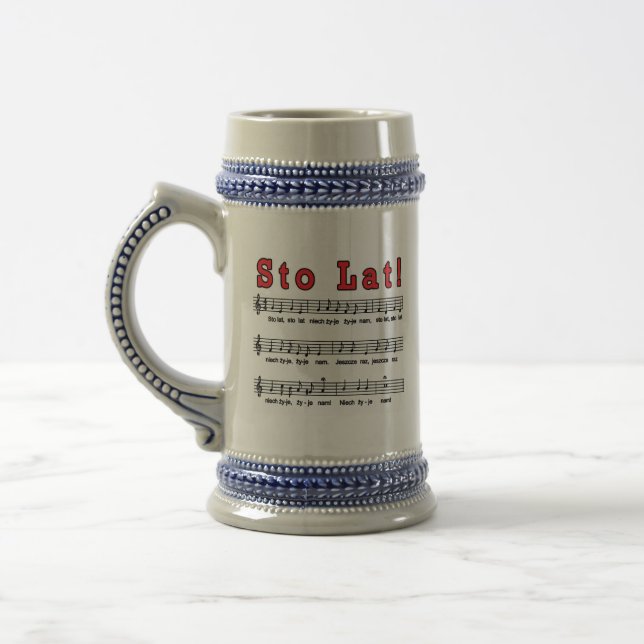 Sto Lat! Song Beer Stein (Left)