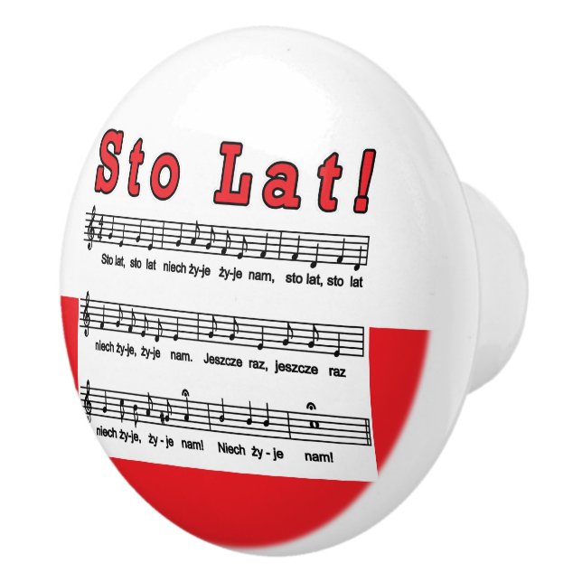 Sto Lat! Song Ceramic Knob (Right)