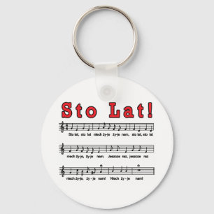Sto Lat! Song Keychain