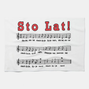 Sto Lat! Song Kitchen Towel