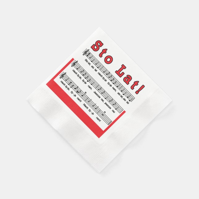 Sto Lat! Song Napkin (Corner)